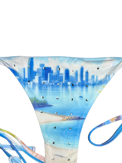 “Isla” Print Studded Bikini