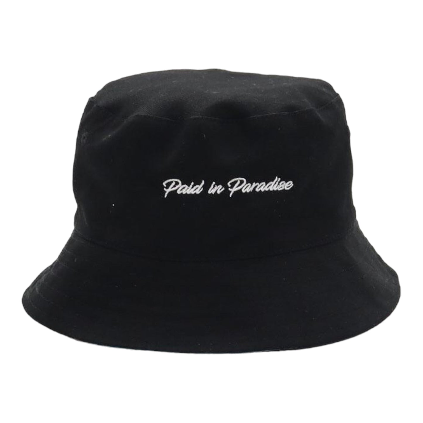 “Isla” Print Reversible Black Bucket Hat - Women's