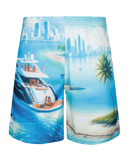 "Miami Vida" Printed Shorts