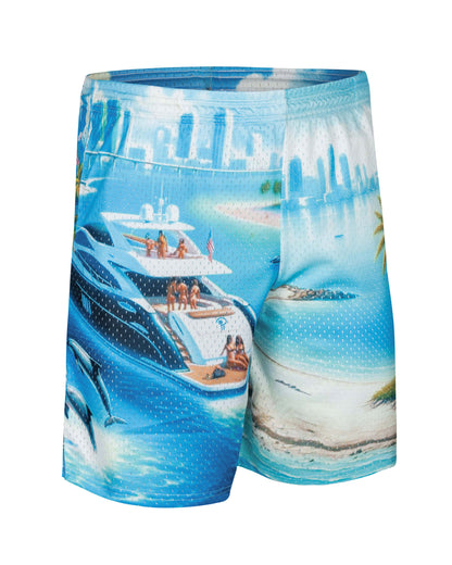 "Miami Vida" Printed Shorts