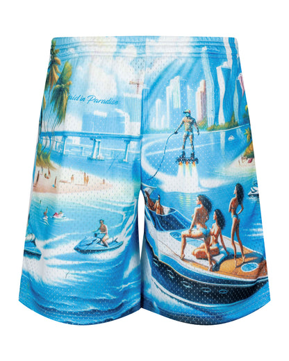 "Miami Vida" Printed Shorts