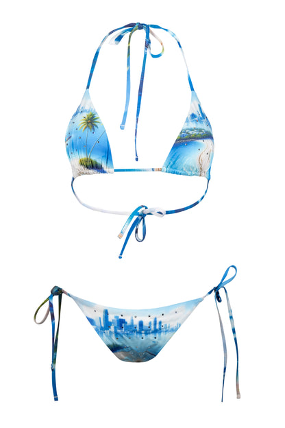 “Isla” Print Studded Bikini